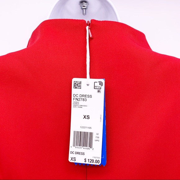 NEW Adidas Danielle Cathari Red Shift Dress Sz XS - Picture 9 of 13